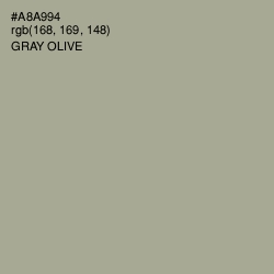 #A8A994 - Gray Olive Color Image